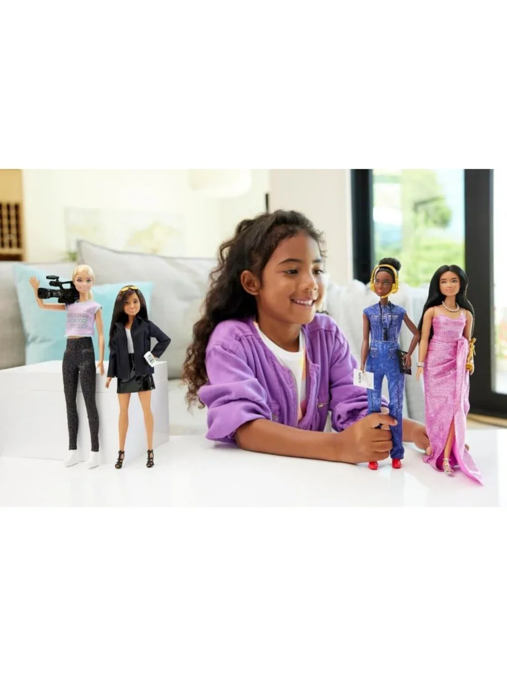 Set of 4 Career Dolls & Accessories - Women in Film: Executive, Director, Star